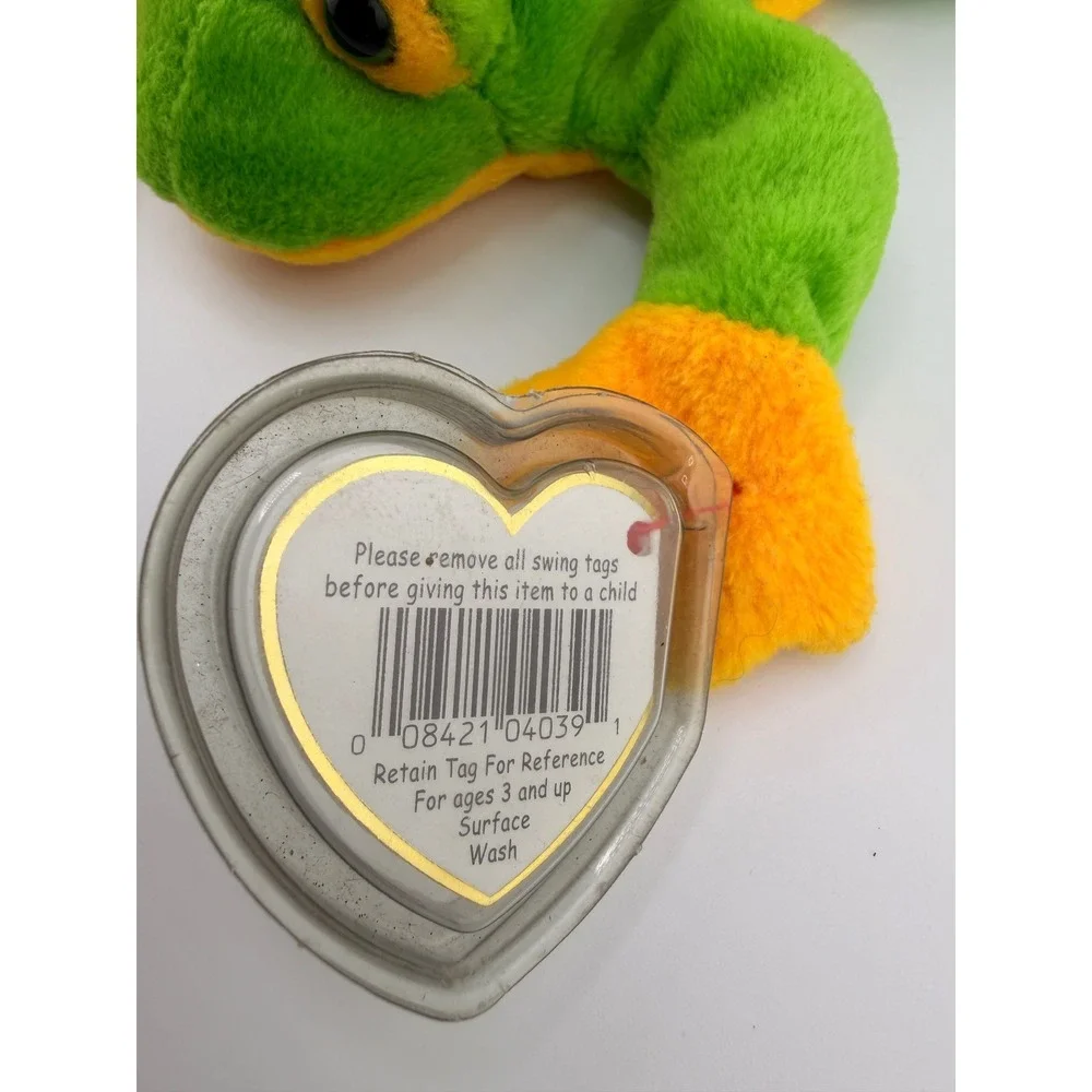Ty Beanie Babies Smoochy the Frog OS Green Retro Y2K Plush Vintage Toy‎